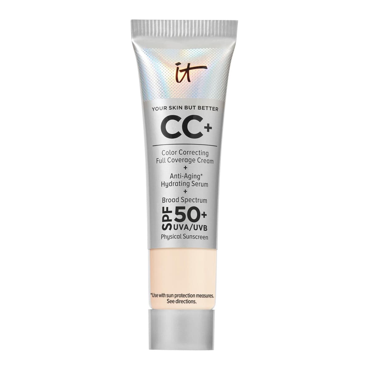 Mini CC+ Cream Full Coverage Color Correcting Foundation with SPF 50+, Fair Light
