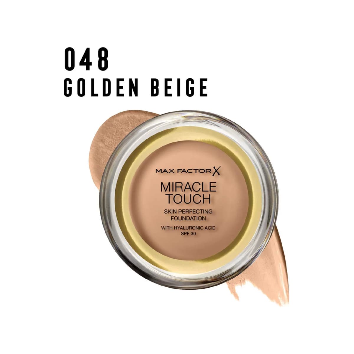 Miracle Touch Foundation SPF30 with Hyaluronic Acid, #048 Golden Beige