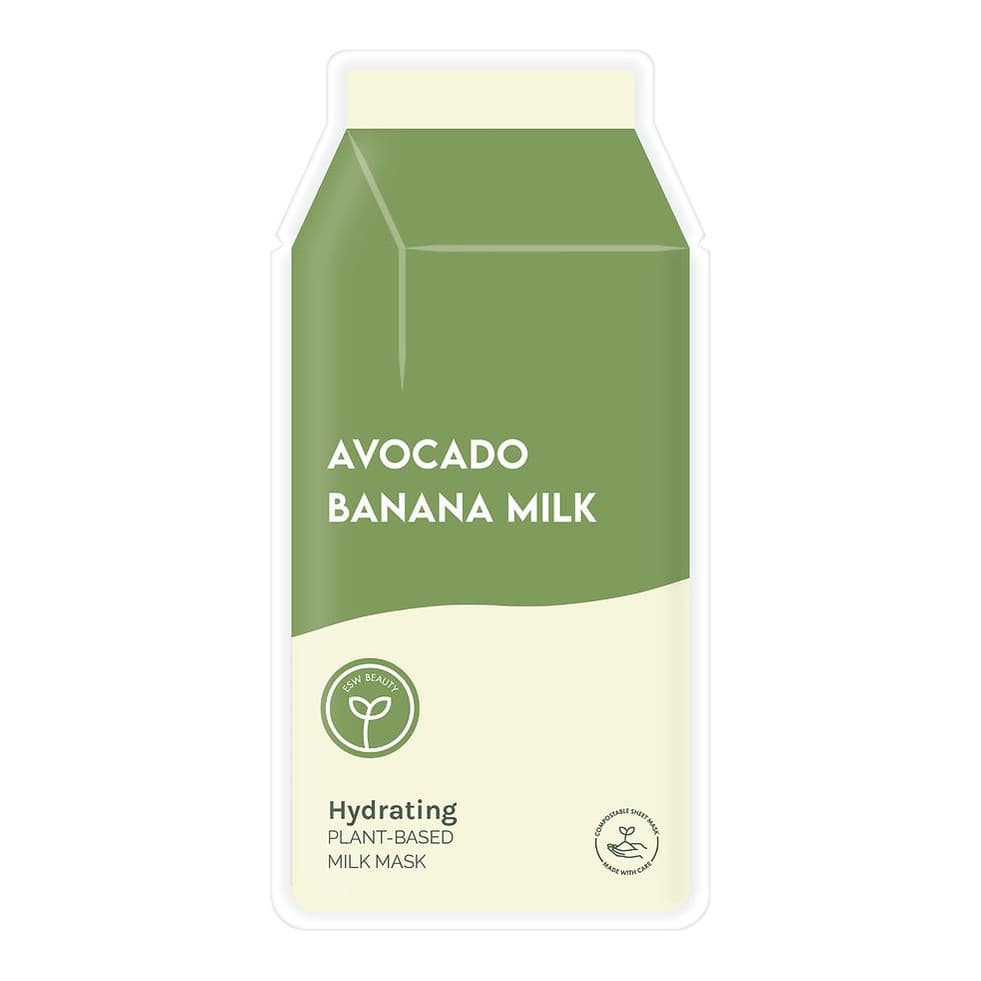 Plant-Based Milk Mask Avocado Banana