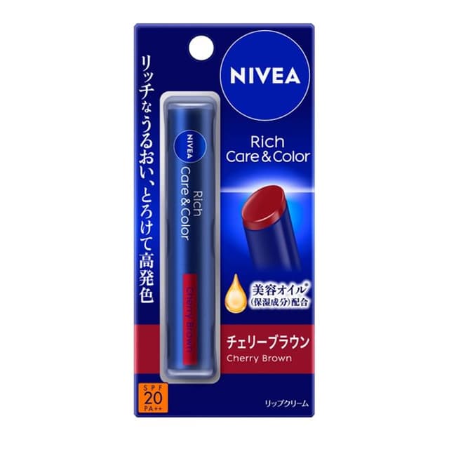 Rich Care & Color Lip Balm SPF 20 PA++, Cherry Brown