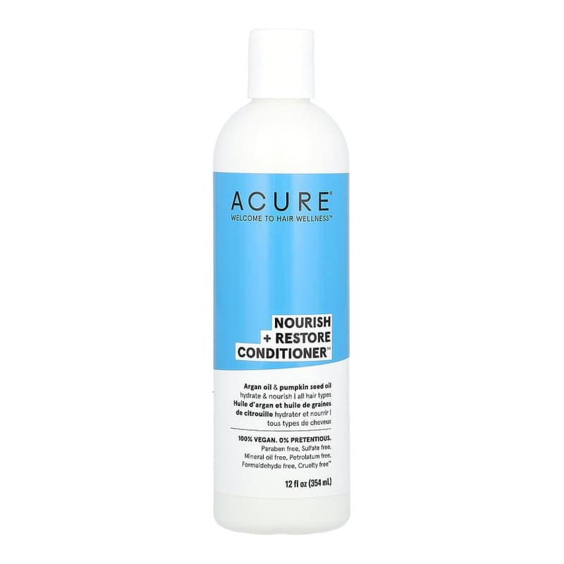 Nourish + Restore Conditioner, All Hair Types, Argan Oil & Pumpkin Seed Oil