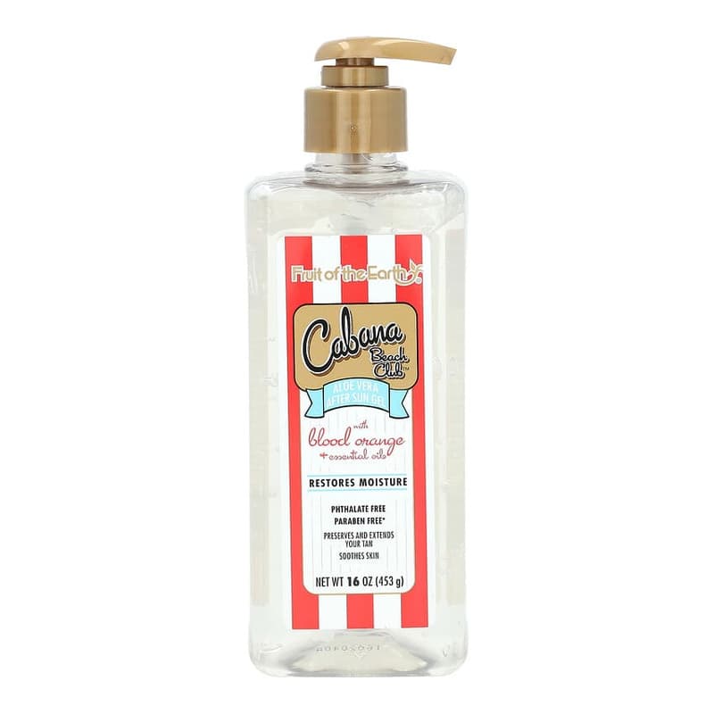 Cabana Beach Club, Aloe Vera After Sun Gel with Blood Orange + Essential Oils