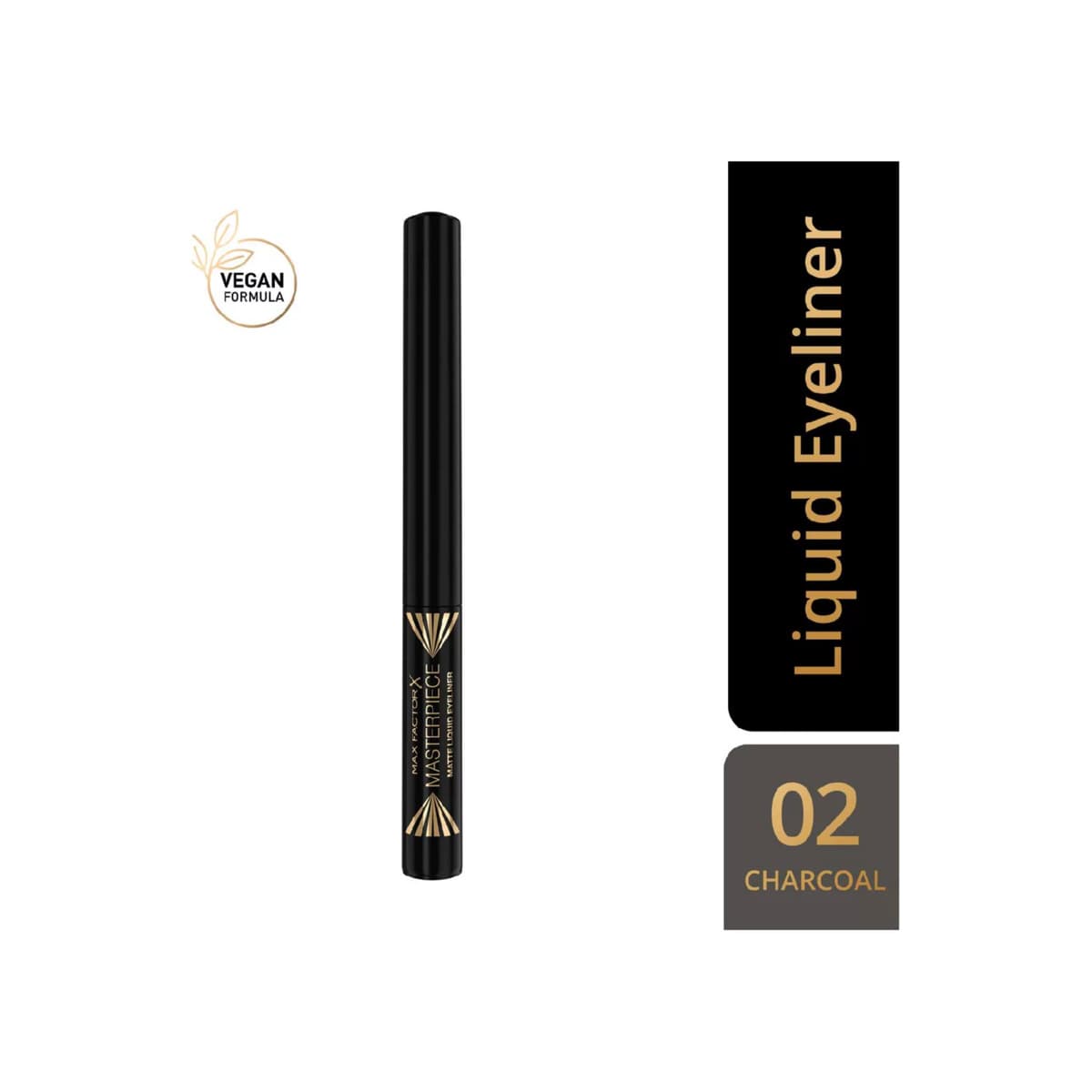 Masterpiece Waterproof Matte Liquid Eyeliner, charcoal 02