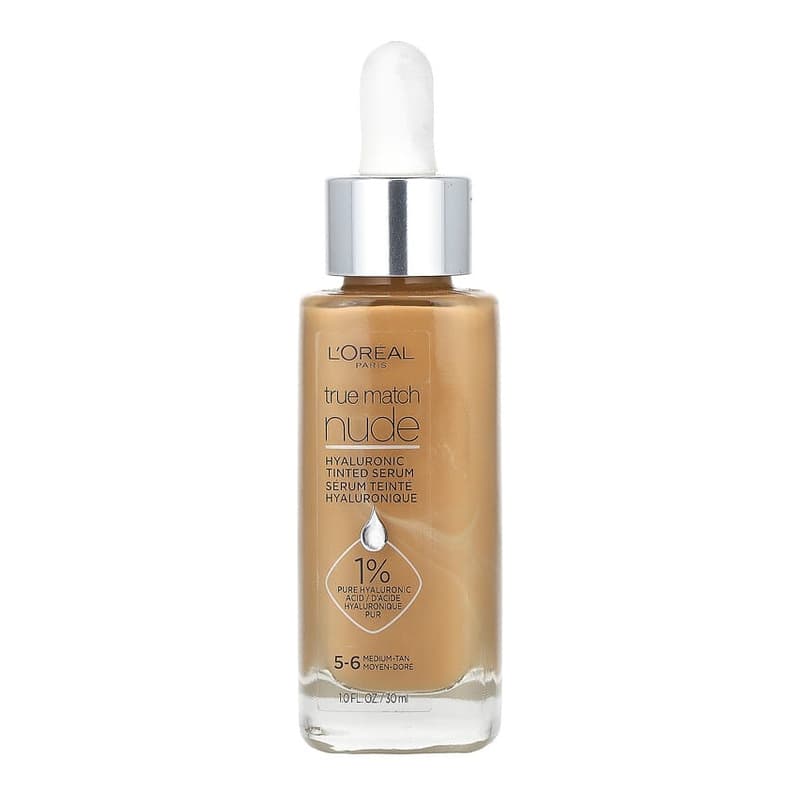 True Match, Nude, Hyaluronic Tinted Serum, #5-6 Medium-Tan