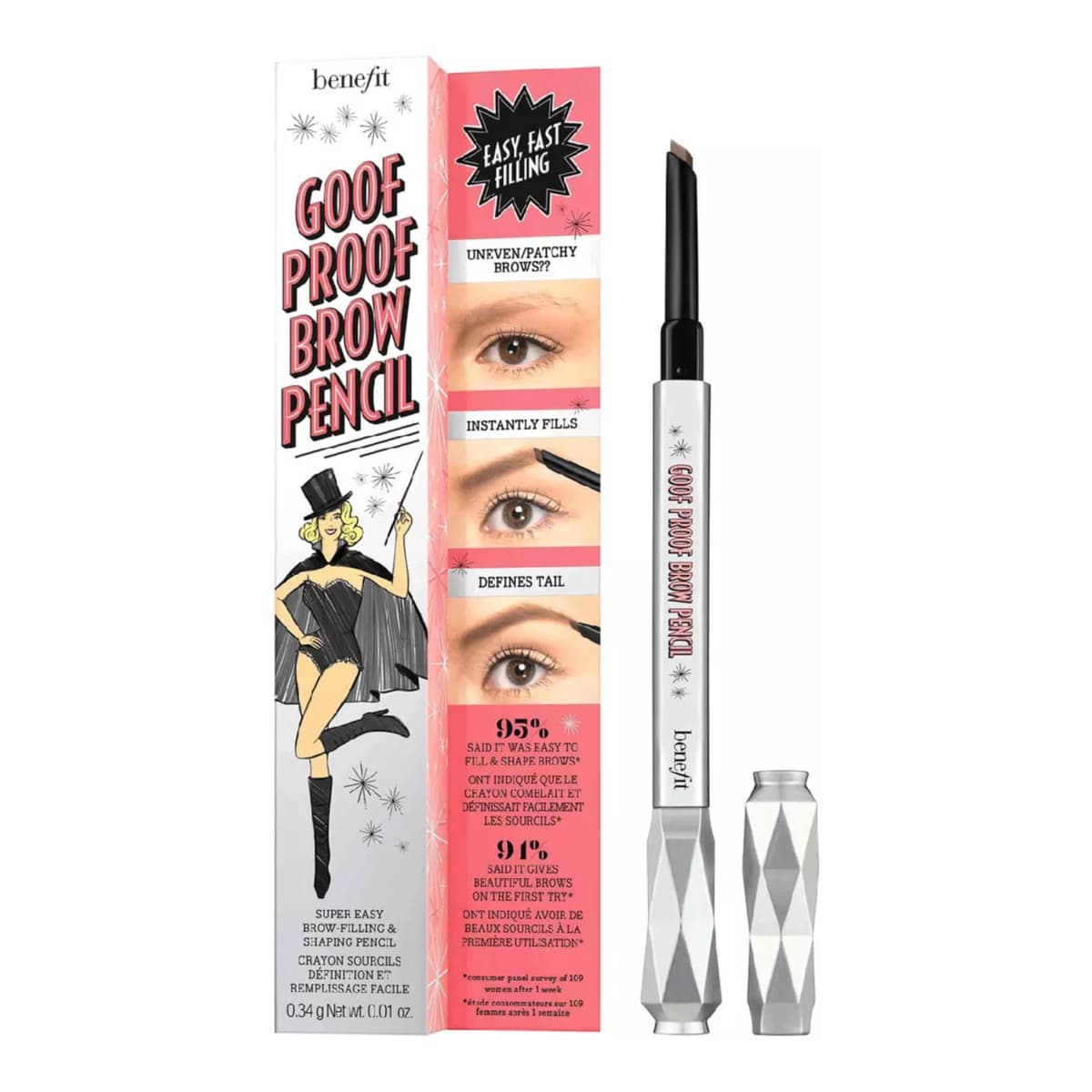 Goof Proof Brow Pencil super easy brow-filling & shaping pencil, #02.5
