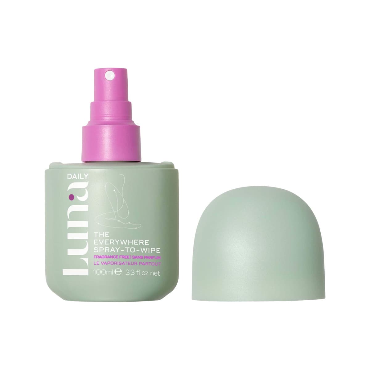 The Everywhere Spray-To-Wipe - Fragrance Free with Prebiotics + Vitamins C+E for Sensitive Skin