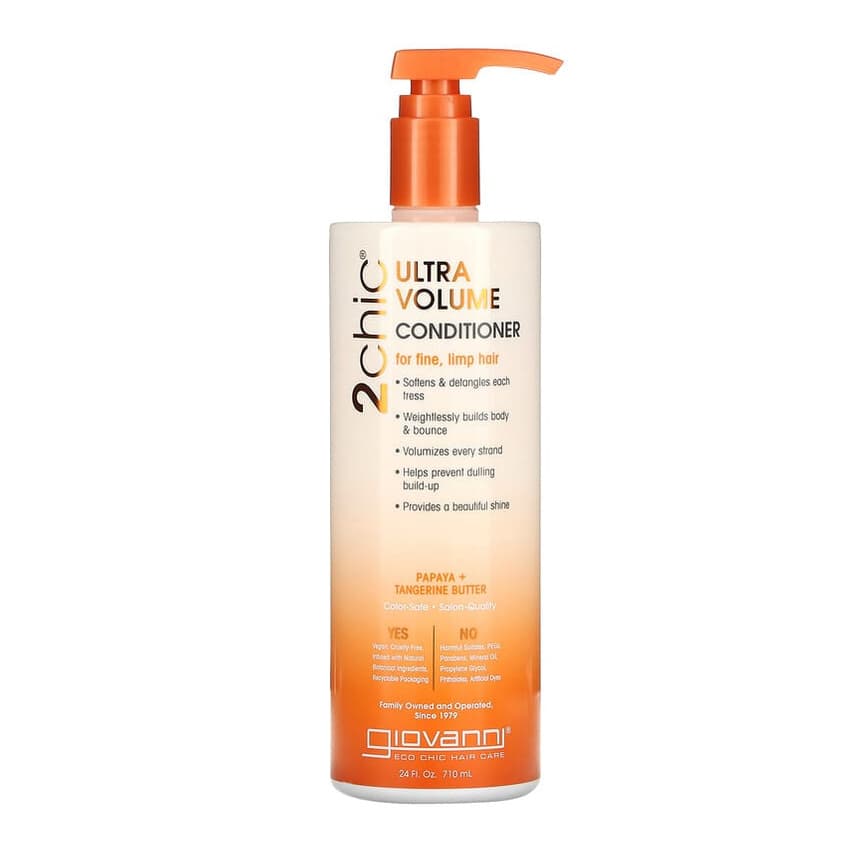 2chic, Ultra-Volume Conditioner, For Fine, Limp Hair, Papaya + Tangerine Butter