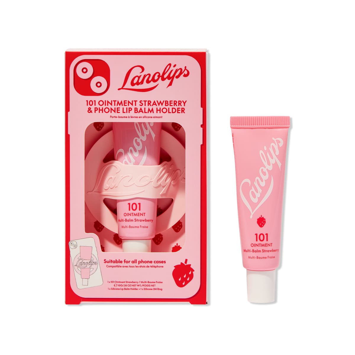 101 Ointment Strawberry & Phone Lip Balm Holder