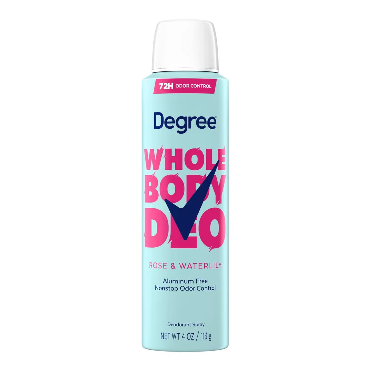 Whole Body Aluminum Free Deodorant Spray for Women 72H Odor Protection - Rose & Waterlily