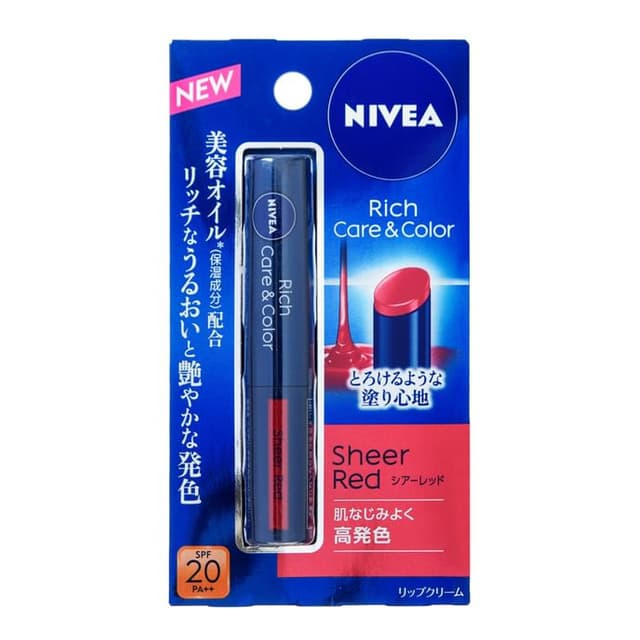 Rich Care & Color Lip Balm SPF 20 PA++, Sheer Red