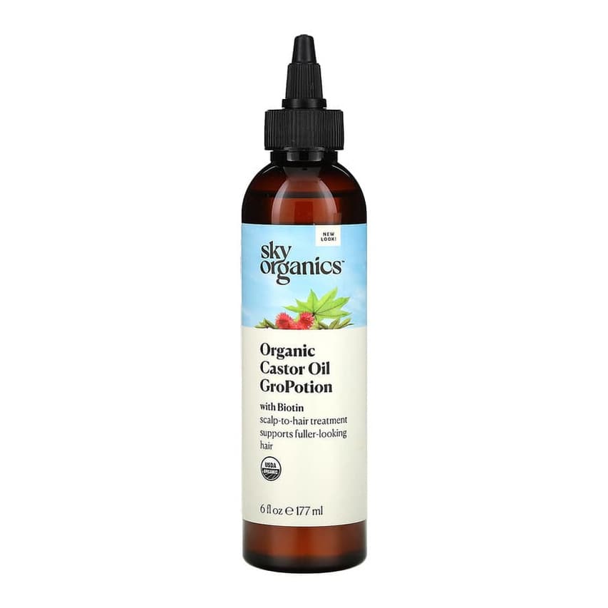 Organic Castor Oil, GroPotion with Biotin