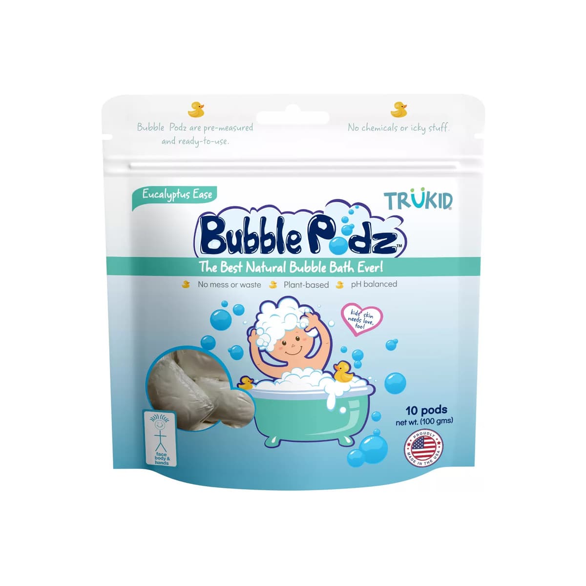 Bubble Podz Bubble Bath Eucalyptus (10 Count)