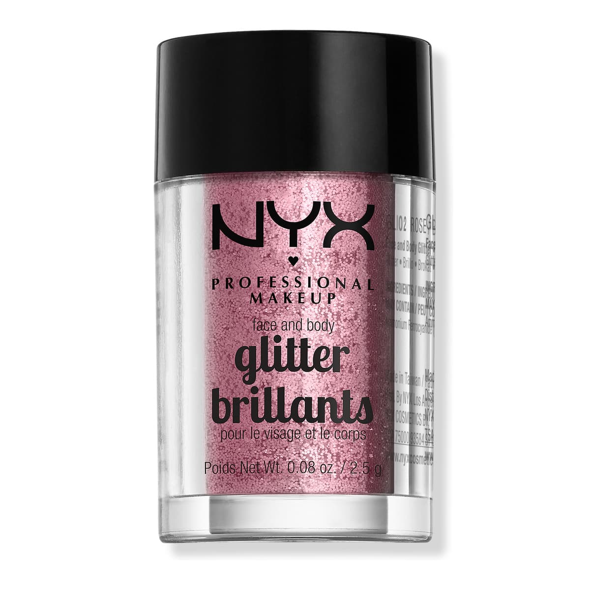 Vegan Loose Face and Body Glitter, Rose