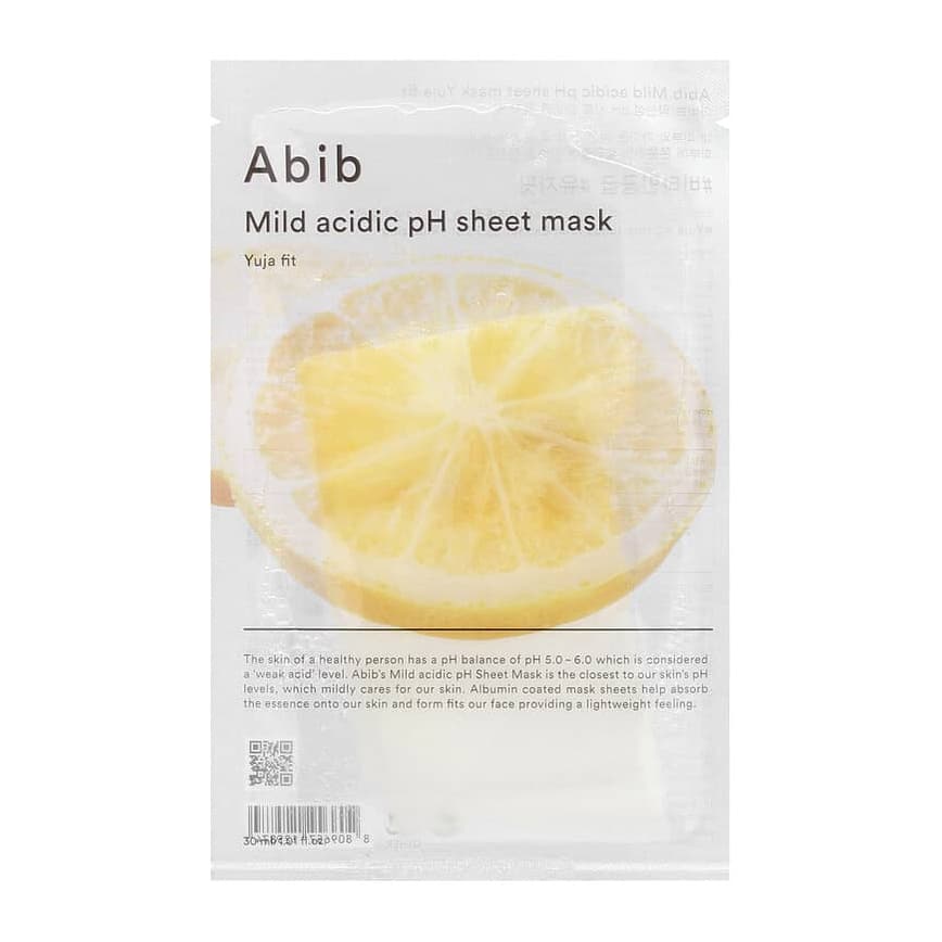 Mild Acidic pH Beauty Sheet Mask, Yuja Fit