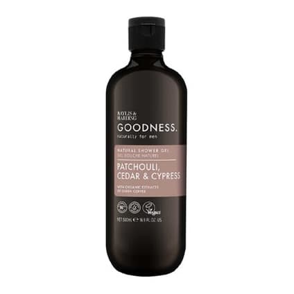 Goodness Patchouli Cedar & Cypress Natural Shower Gel