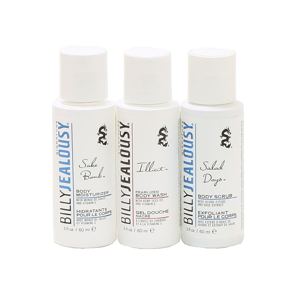 Sake Bomb Body Moisturizer, Illicit Body Wash, Salad Days Body Scrub