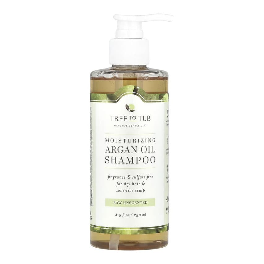 Moisturizing Argan Oil Shampoo, For Dry Hair & Sensitive Scalp, Raw Unscented
