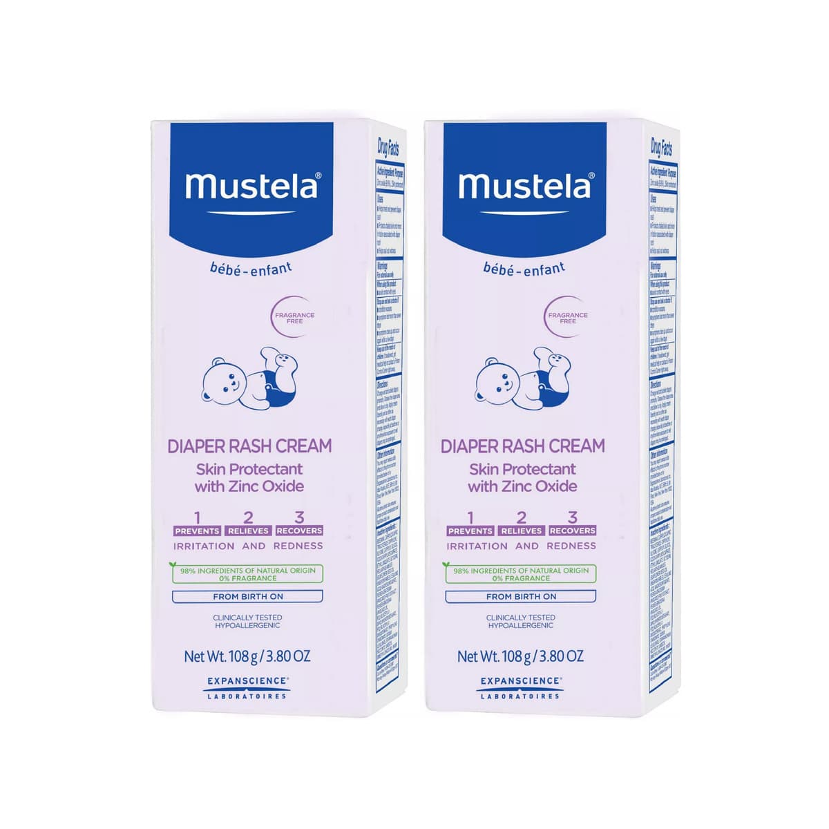 2pk Fragrance Free Diaper Rash Cream