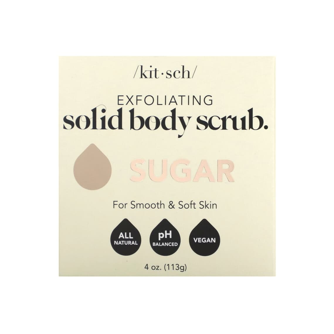 Exfoliating Solid Body Scrub, Sugar, Brown Sugar & Vanilla Bean