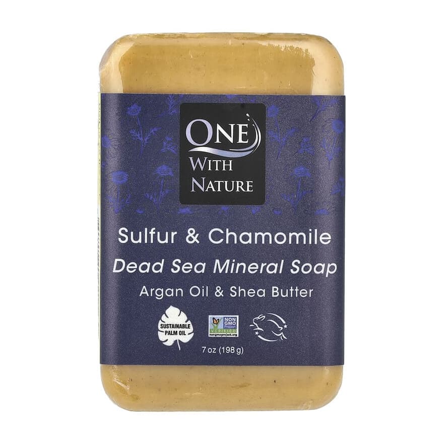 Dead Sea Mineral Soap Bar, Sulfur & Chamomile