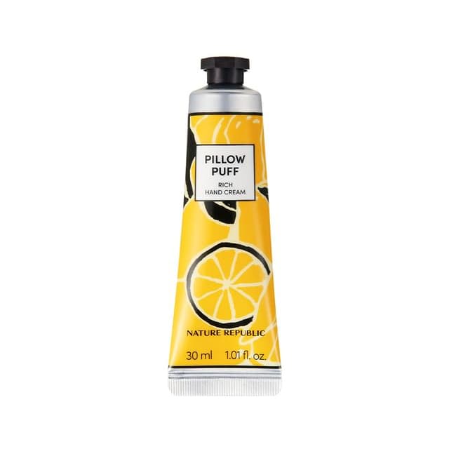 Hand & Nature Rich Hand Cream, Pillow Puff