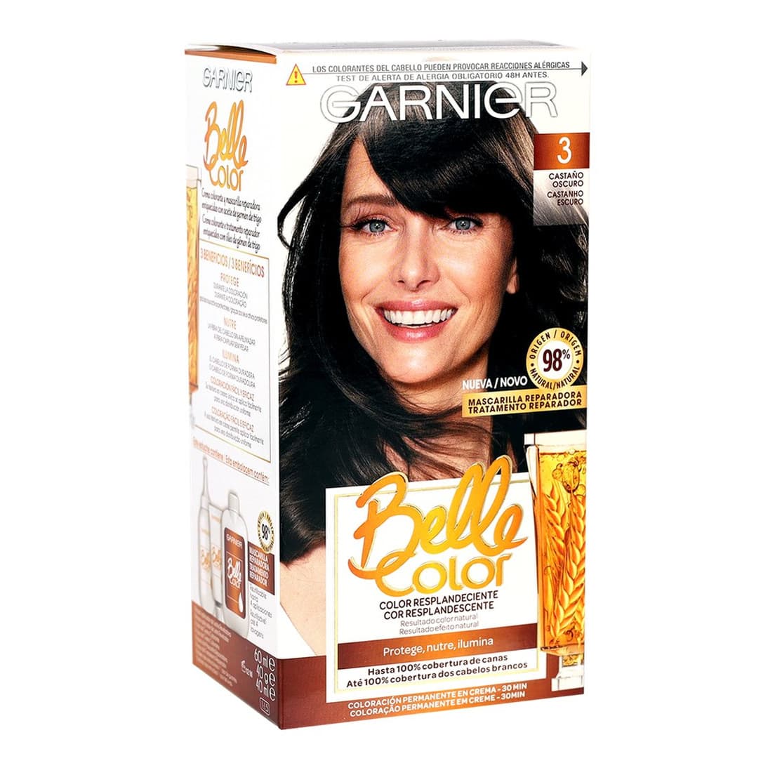 Belle Color Permanent Hair Dye 3 Dark Brown