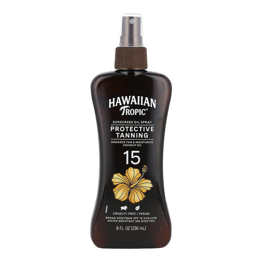 Protective Tanning, Sunscreen Oil Spray, SPF 15