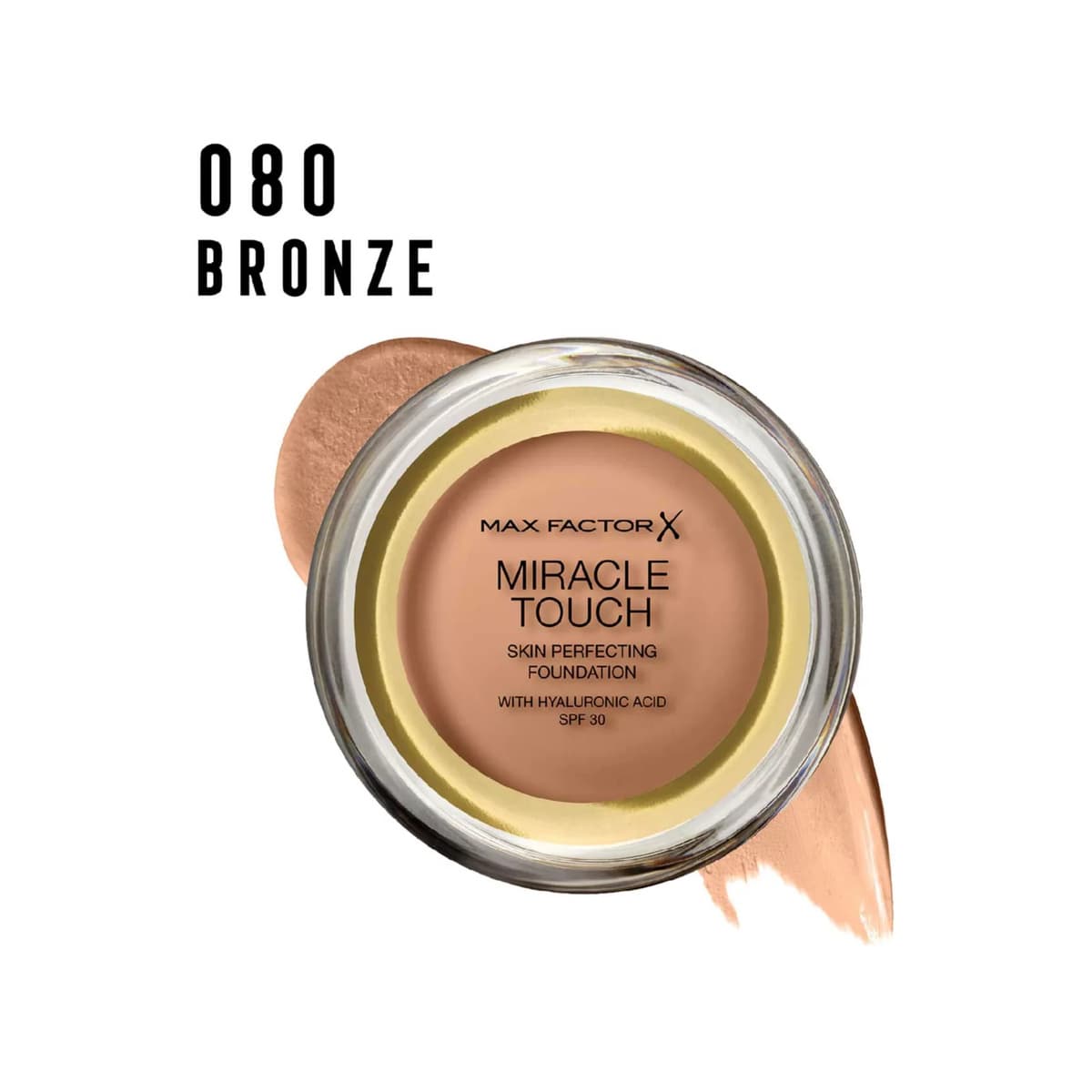 Miracle Touch Foundation SPF30 with Hyaluronic Acid, #080 Bronze