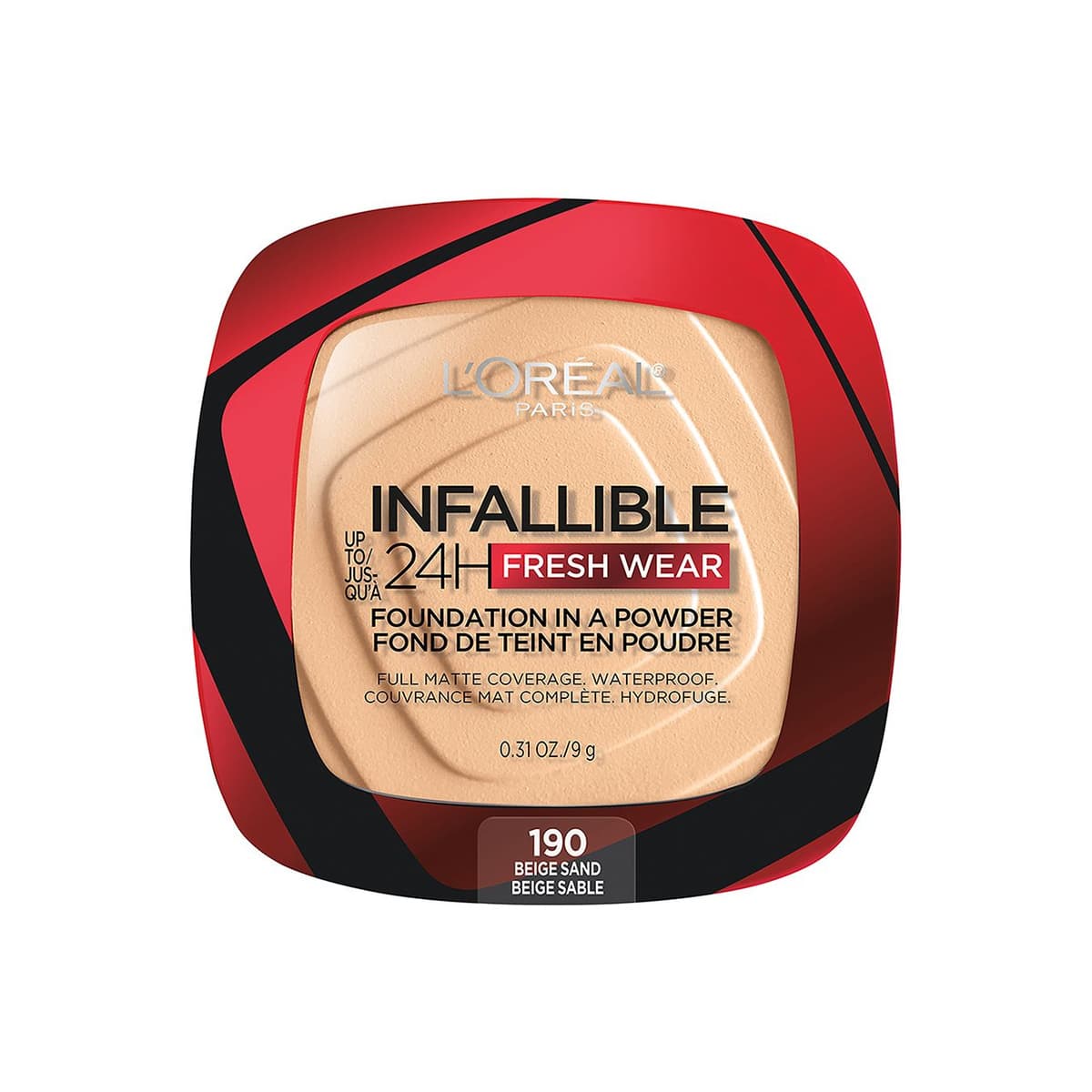 Up to 24H Fresh Wear Foundation in a Powder, Beige Sand-190