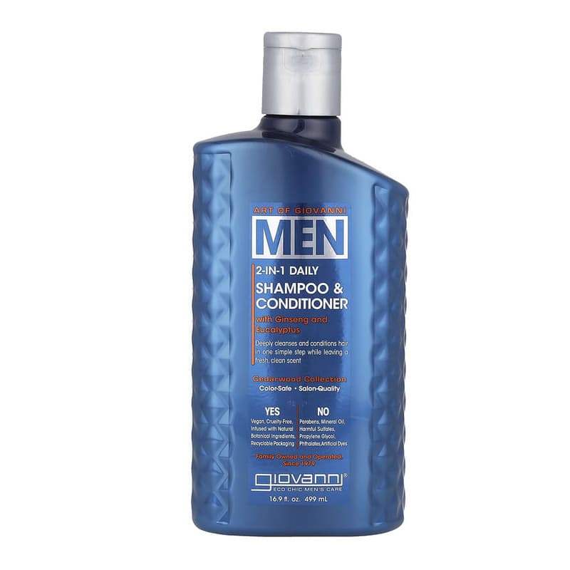 Art Of Giovanni, Men, 2-In-1 Daily Shampoo & Conditioner with Ginseng and Eucalyptus