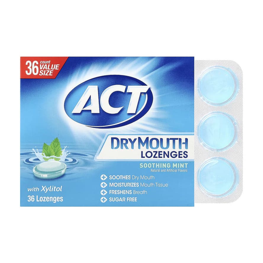 Dry Mouth Lozenges with Xylitol, Soothing Mint