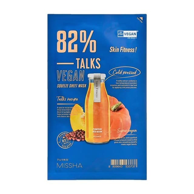 Talks Vegan Squeeze Sheet Mask, Skin Fitness