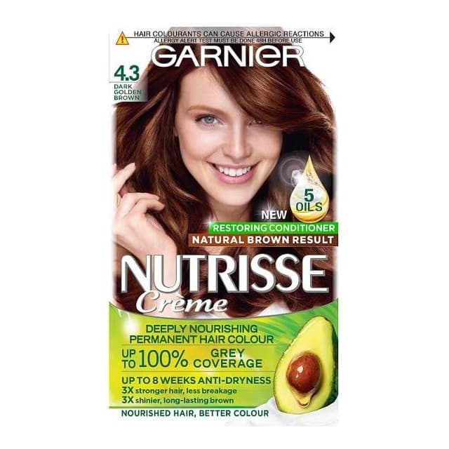 Permanent Hair Dye Dark Golden Brown 4.3