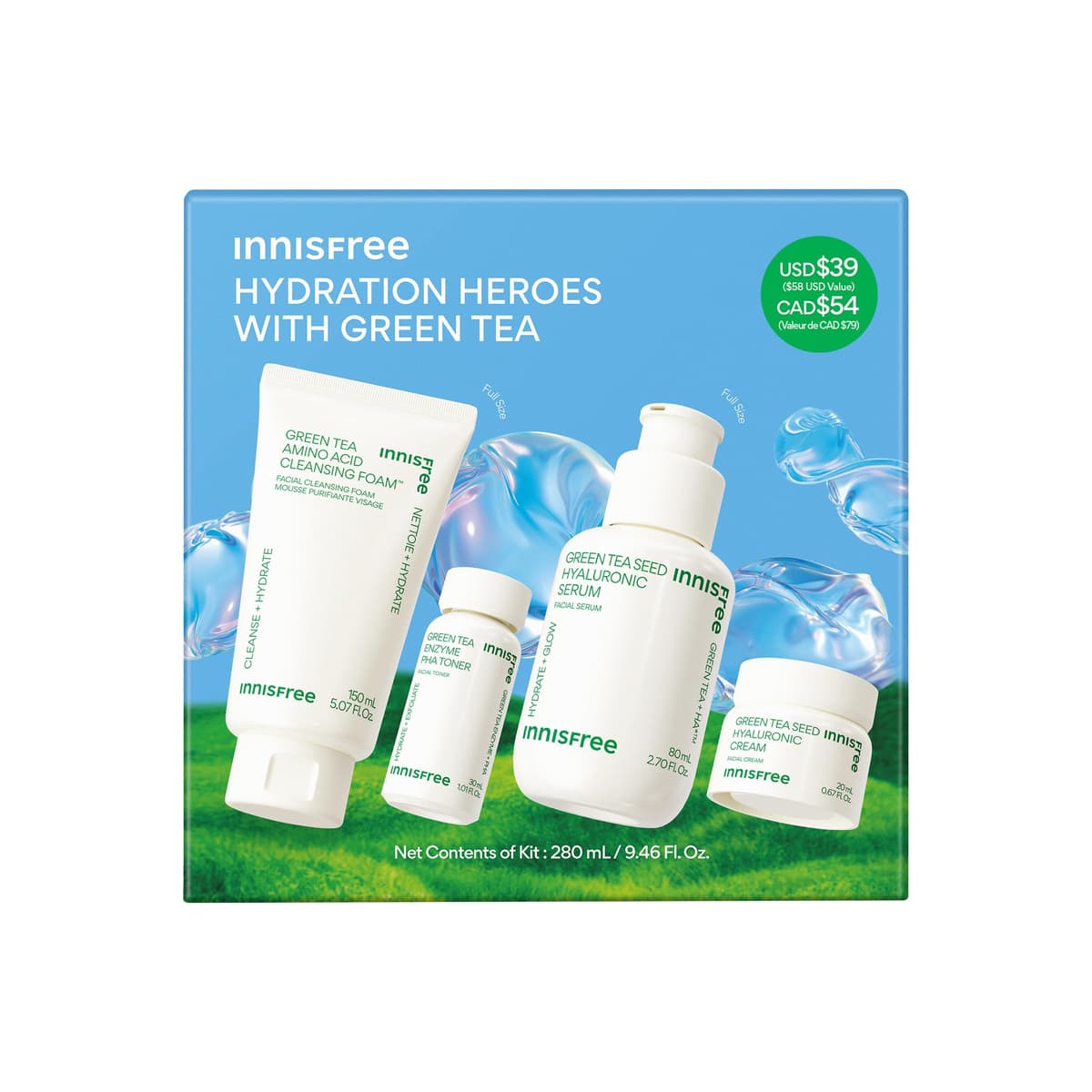 Green Tea Hydration Heroes with Hyaluronic Acid
