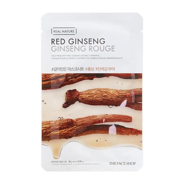 Real Nature Face Mask 1pc, Red Ginseng