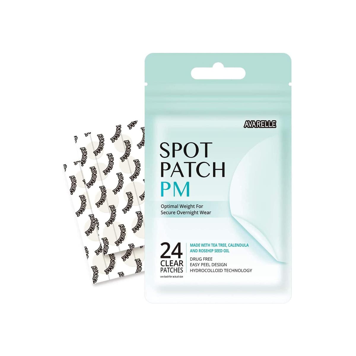 Spot Patch PM Heavy Duty Hydrocolloid Acne Patch for Overnight with Tea Tree, Calendula and Rosehip Seed Oil, Korean Skincare