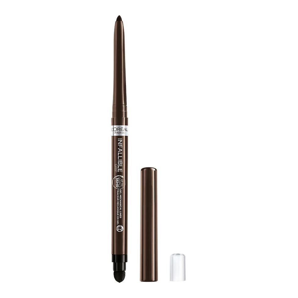 Grip Precision Gel Eyeliner, Smudge Resistant, Long Lasting Waterproof, Brown Denim