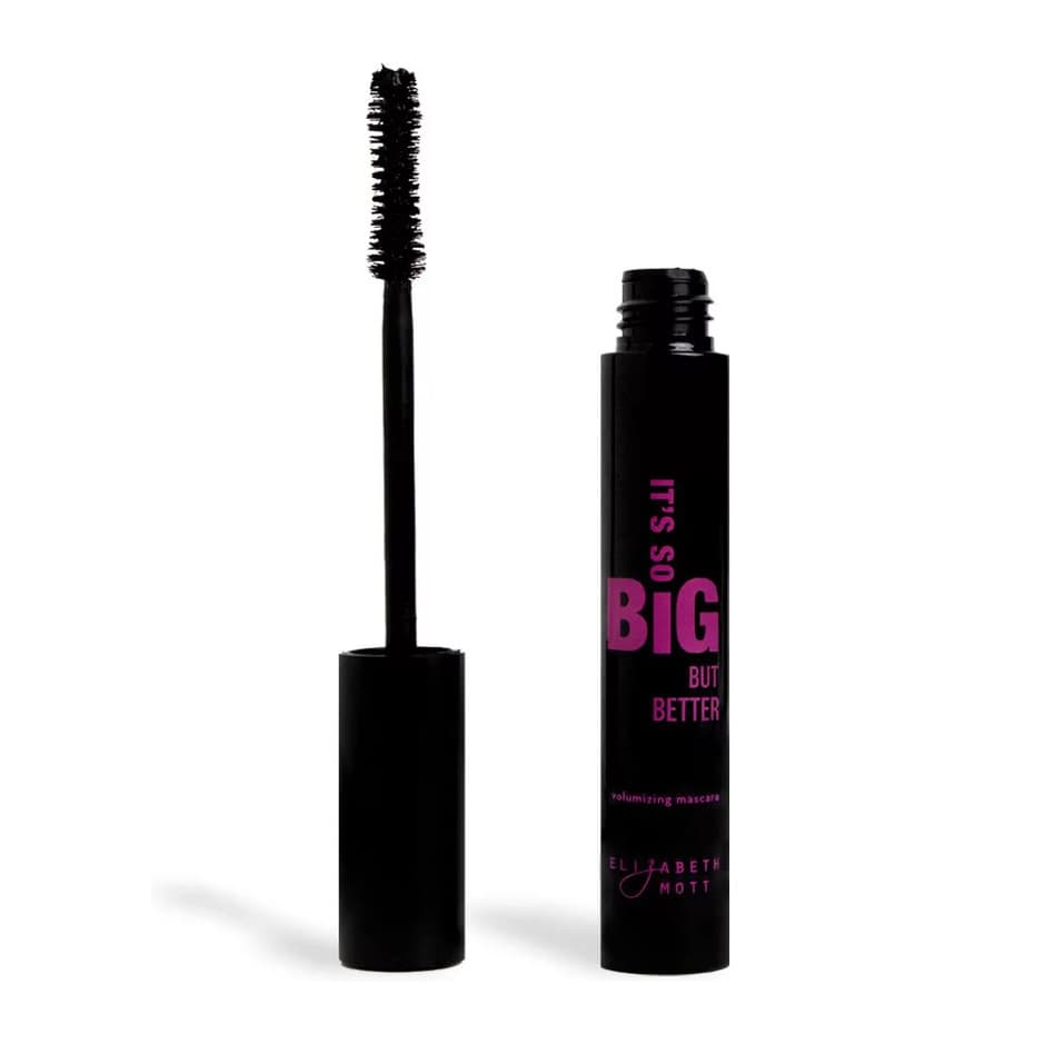 Black Volumizing Smudge-Proof Mascara – Lengthening, Fiber Formula, Water-Resistant, Safe for Lash Extensions