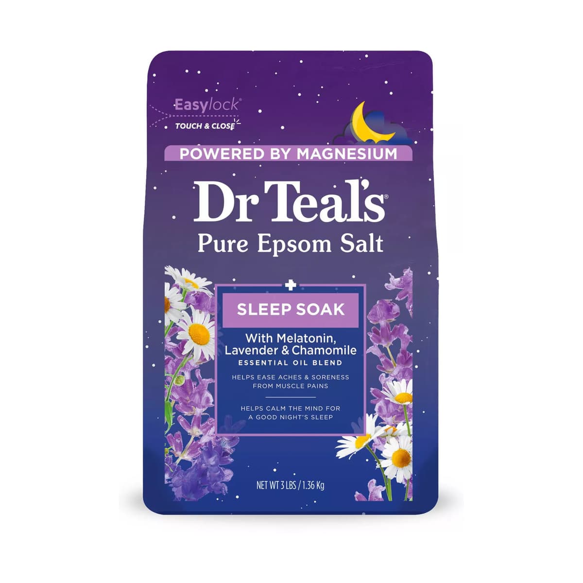 Epsom Salt Magnesium Soak - Sleep Blend with Melatonin, Lavender & Chamomile