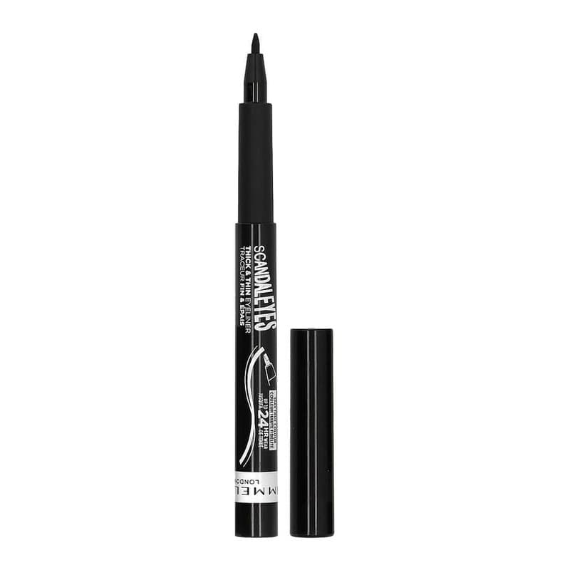 Scandal'Eyes, Thick & Thin Eyeliner, 001 Black