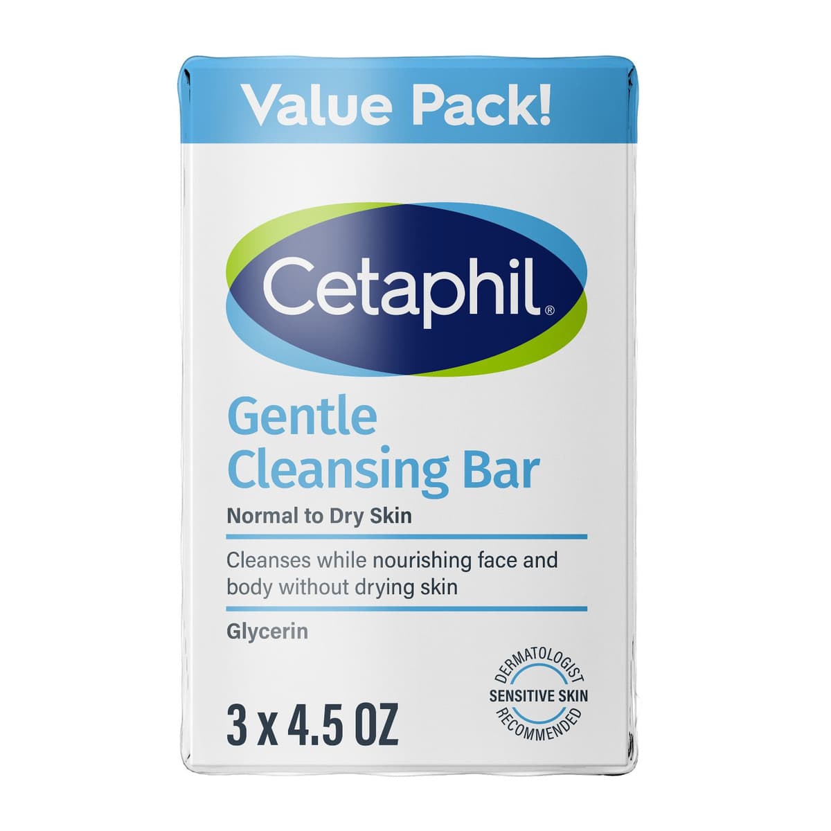 Gentle Cleansing Skin Bar Soap - 3pk