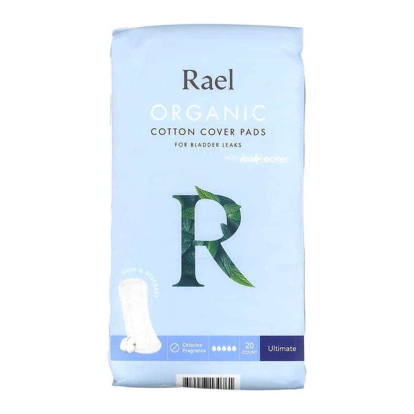 Organic Cotton Cover Pads with Leaklocker, Thin and Discreet, Ultimate