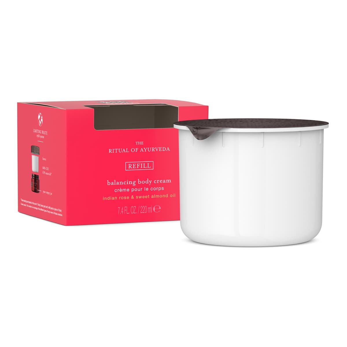 The Ritual of Ayurveda Sweet Almond & Indian Rose Moisturising Body Cream Refill