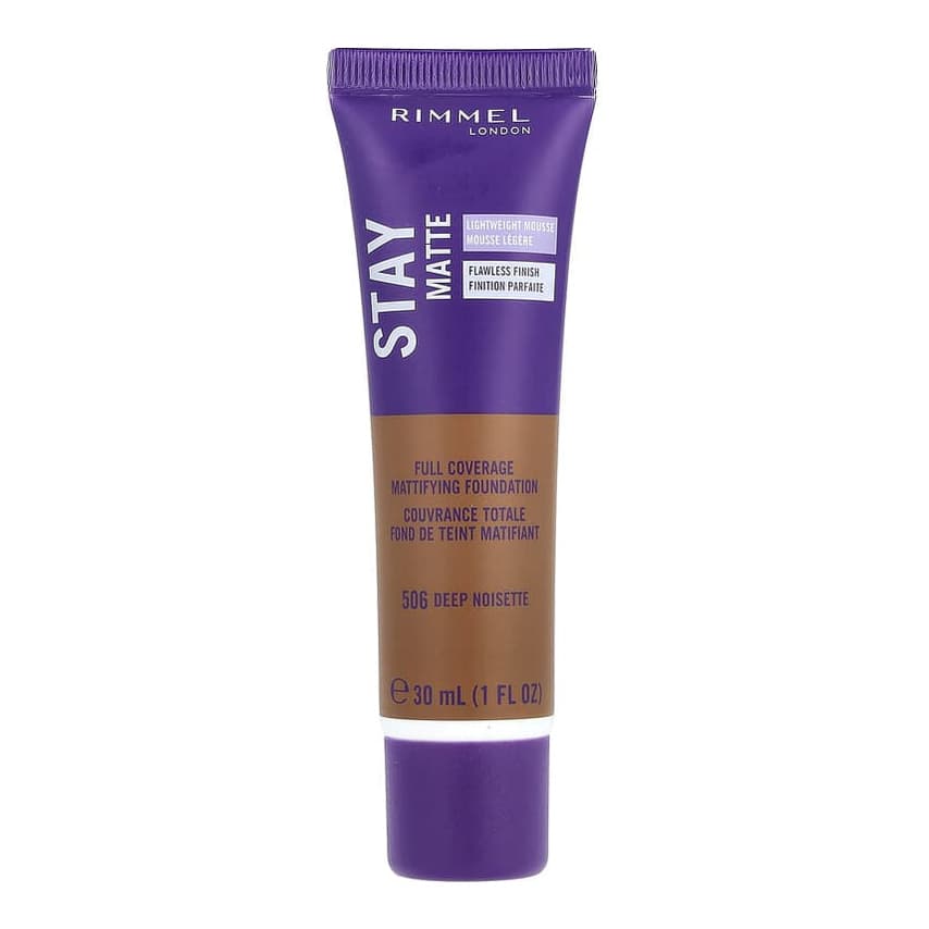 Stay Matte, Full Coverage Mattifying Foundation, #506 Deep Noisette