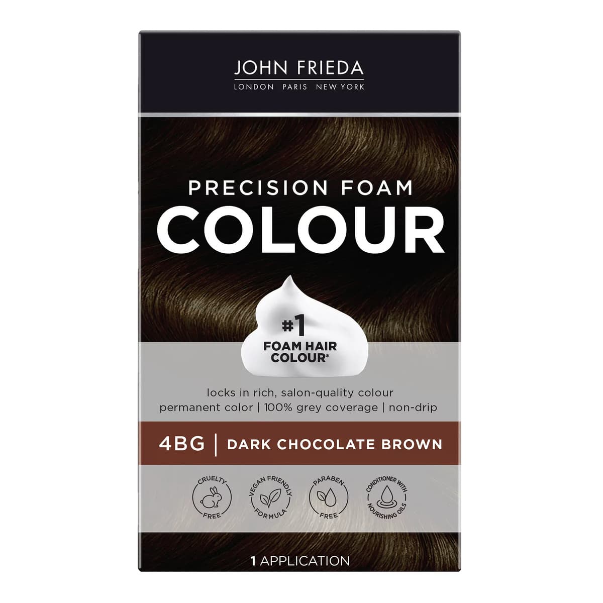 Brilliant Brunette Precision Foam Color, Hair Color Foam, 4BG Dark Chocolate Brown