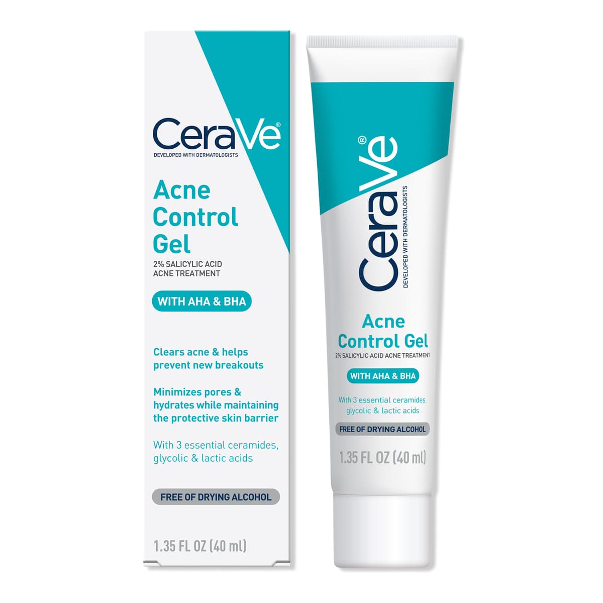 Acne Control Gel Blemish Treatment with AHA & BHA for Acne Prone Skin