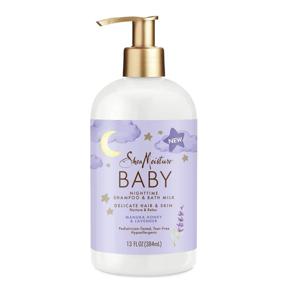 Baby Manuka Honey & Lavender Pump Nighttime Shampoo & Bath Milk for Delicate Hair & Skin