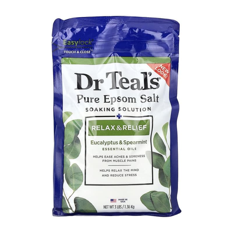 Pure Epsom Salt Soaking Solution, Eucalyptus & Spearmint