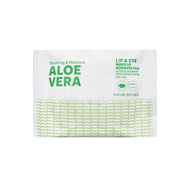 Soothing & Moisture Aloe Vera Lip & Eye Make Up Remover Pad