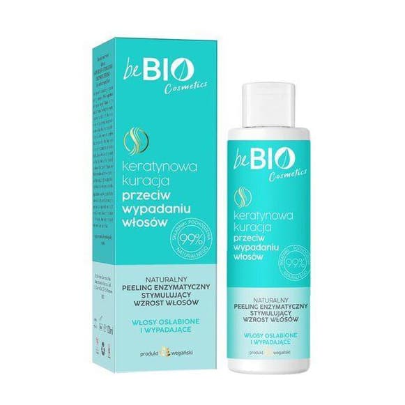 beBIO Keratin Enzymatic scrub to stimulate hair growth